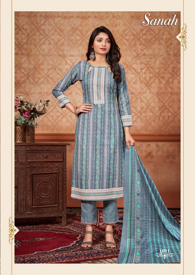 Sanah By Skt 1001-1012 Printed Cotton Dress Material Catalog